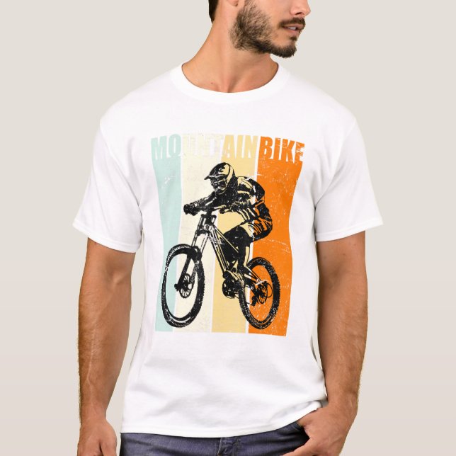 Camiseta Descida De Ciclo Mtb De Bicicleta Montanha (Frente)