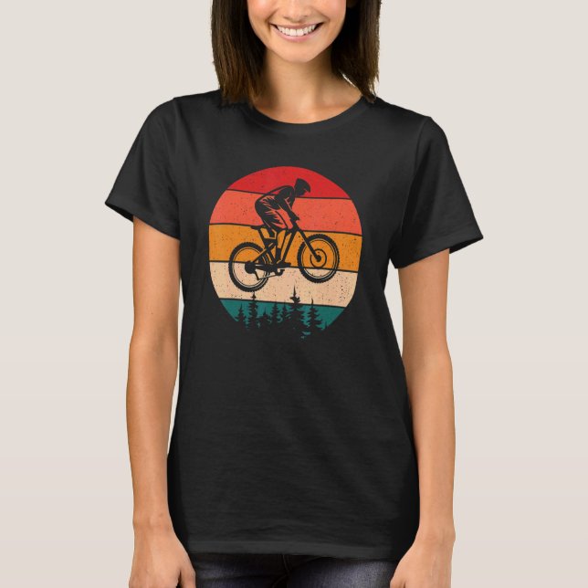 Camiseta Descida De Uphill Da Bicicleta Da Montanha Retroat (Frente)