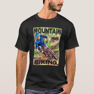 Camiseta Descida Mountain Bike Um Caminhão De Bicicleta Ilu