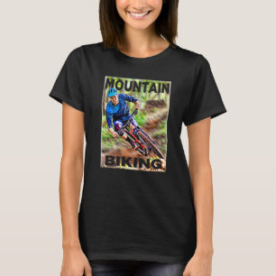 Camiseta Descida Mountain Bike Um Caminhão De Bicicleta Ilu
