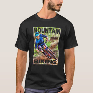 Camiseta Descida Mountain Bike Um Caminhão De Bicicleta Ilu