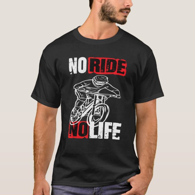 Camiseta Descida Mountainbike No Ride No Life Fahrrad 2 (Frente)
