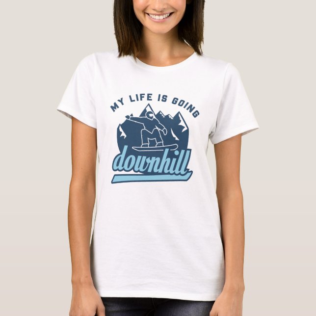 Camiseta Descida Snowboard (Frente)