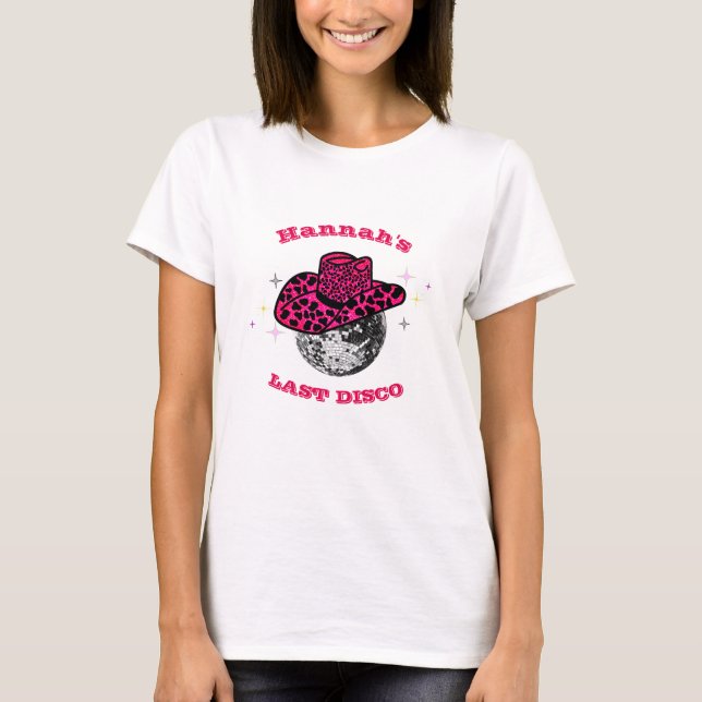 Camiseta Desco Cowgirl, solteira rosa e fofinha (Frente)