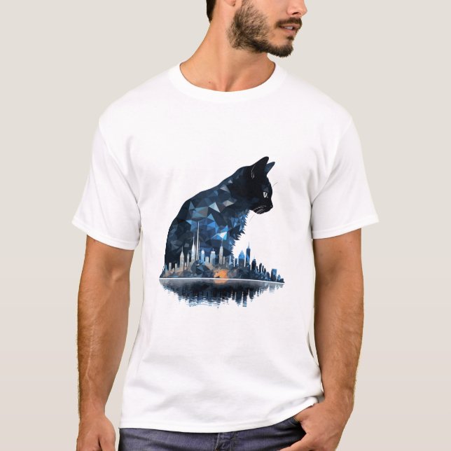 Camiseta Descoberta da Cidade da Bela Animal de Cat (Frente)