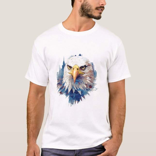 Camiseta Descoberta da Natureza da Beleza Animal da Bald Ea (Frente)
