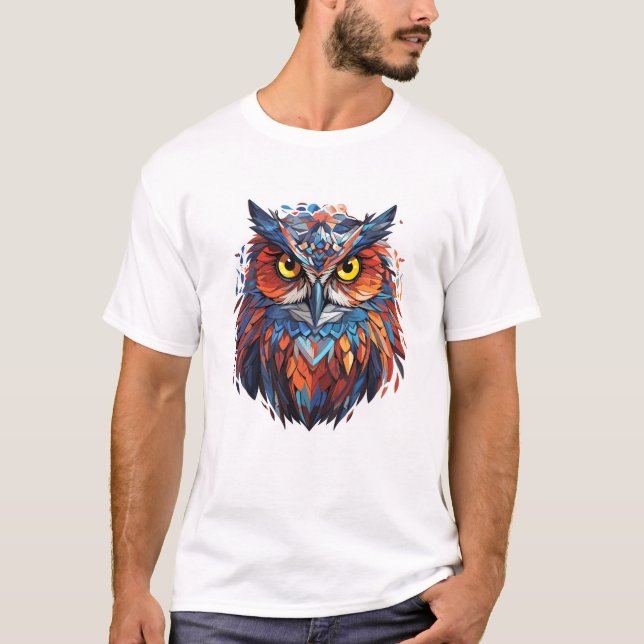 Camiseta Descoberta de Beleza da Vida Selvagem do Owl Bird (Frente)