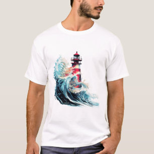 Camiseta Descoberta de Beleza do Oceano Mundial do Farol