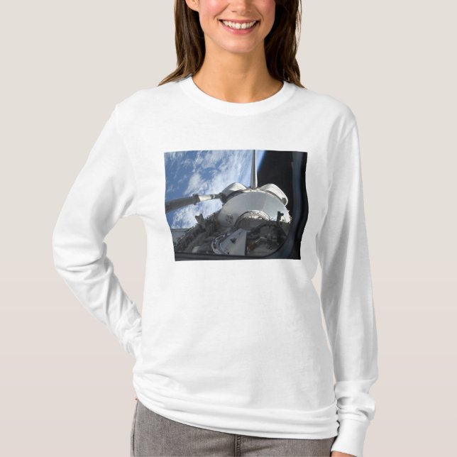 Camiseta Descoberta de Shuttle de Espaço 9 (Frente)