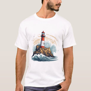 Camiseta Descoberta do Oceano Natural da Bela Costeira do F