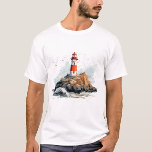 Camiseta Descoberta do Oceano Natural da Bela Costeira do F