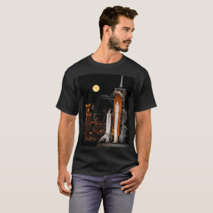 Camiseta Descoberta do Shuttle de Espaço e Lua