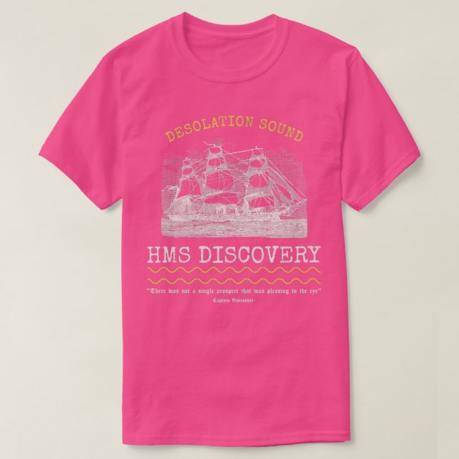 Camiseta DESCOBERTA HMS de Som de Desolação (Frente do Design)