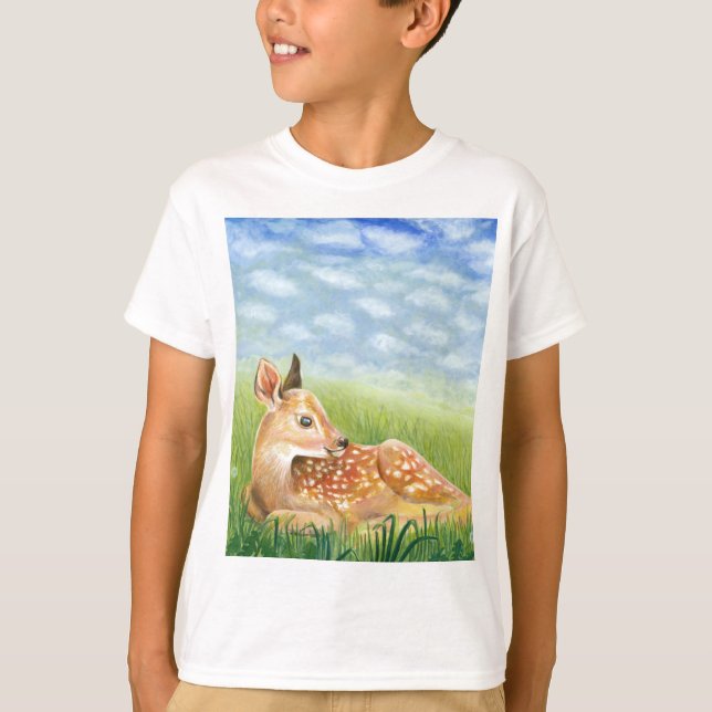 Camiseta Descoberto na Ilustração de Grama (Frente)