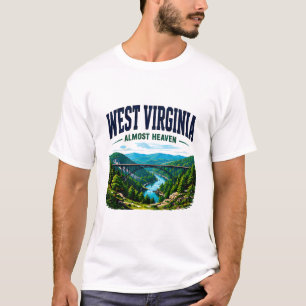 Camiseta Descobrir a Beleza Selvagem da Virgínia Ocidental