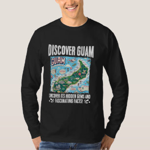 Camiseta Descobrir Guam Revelar suas Jóias e Fatos Gu