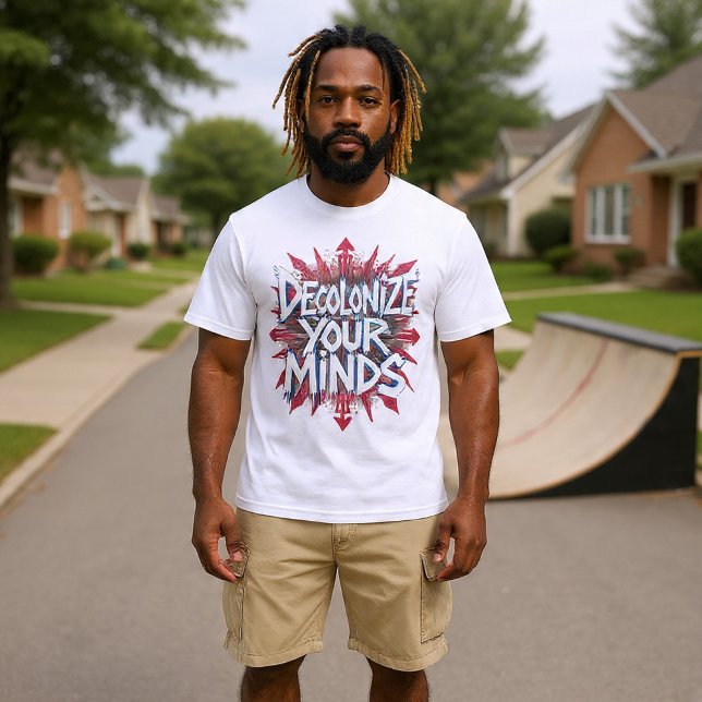 Camiseta Descolonize Suas Mentes (Pontos) (Criador carregado)
