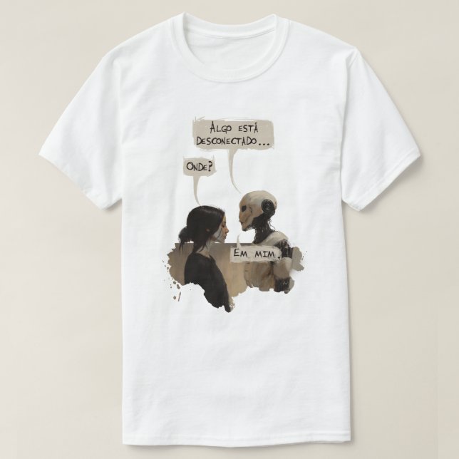 Camiseta Desconectado (Com frase) (Frente do Design)