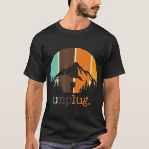 Camiseta Desconecte a diversão do tênis de caminhada ao ar