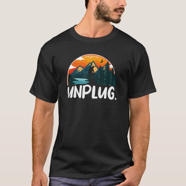 Camiseta Desconecte a vinheta retrátil de desvio do Roupa H (Frente)