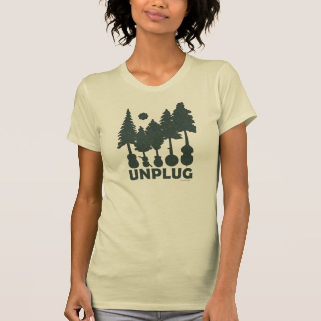 Camiseta Desconecte - o t-shirt da mulher da floresta do (Frente)