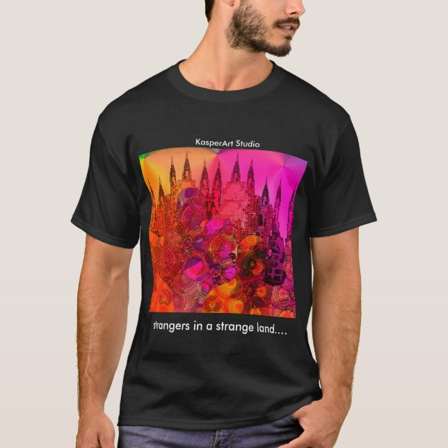 Camiseta Desconhecido do T dos homens "em uma terra (Frente)