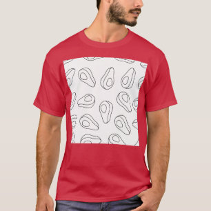 Camiseta Descreva o design de padrão de abacate sobre fundo