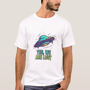 Camiseta Descrição do Conjunto UFO de Estar Perdido — Camin