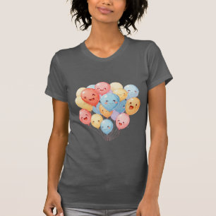 Camiseta Descrição do Lote de Balões Flutuantes Alegre: