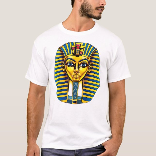 Camiseta Descubra a lenda: Tutankhamun Pharaoh Mask (Frente)