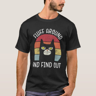 Camiseta Descubra A Vintagem De Humor Adulto De Gato