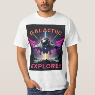 Camiseta "Descubra além: Explorador Galáctico"