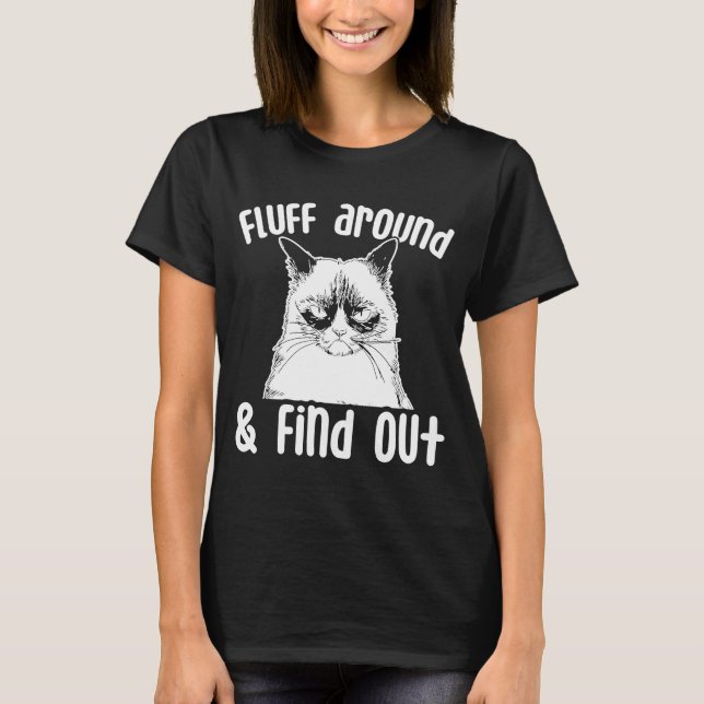 Camiseta Descubra O Humor Adulto De Gato (Frente)