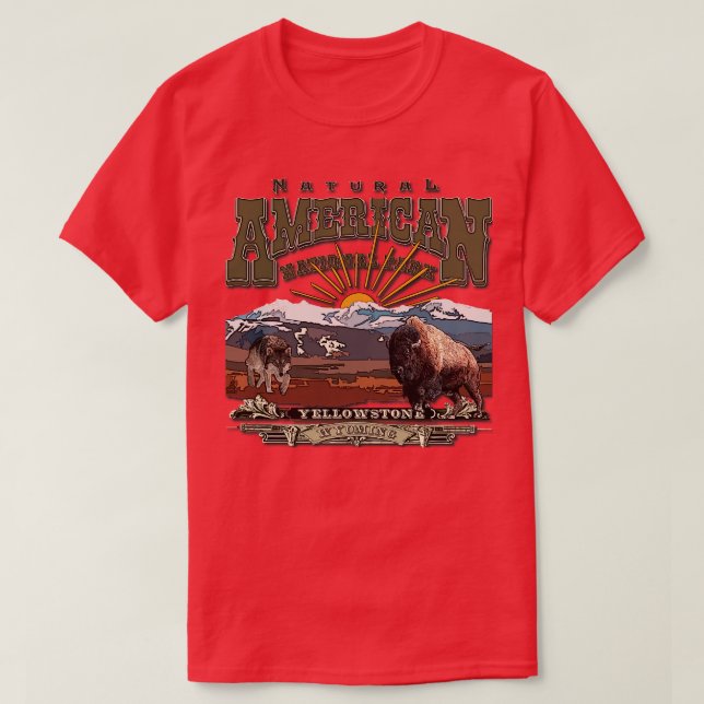 Camiseta Descubra o Parque Nacional Yellowstone (Frente do Design)