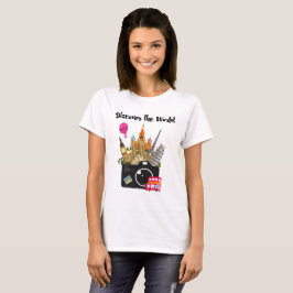 Camiseta Descubra o Viagem mundial europeu de marcas territ
