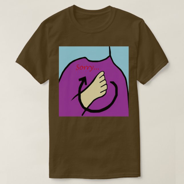 Camiseta Desculpe (Frente do Design)