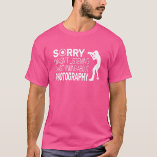 Camiseta Desculpe A Câmera De Fotografias Masculinas Para F