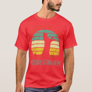 Camiseta Desculpe, atrasei meu gato estava sentado em mim 9