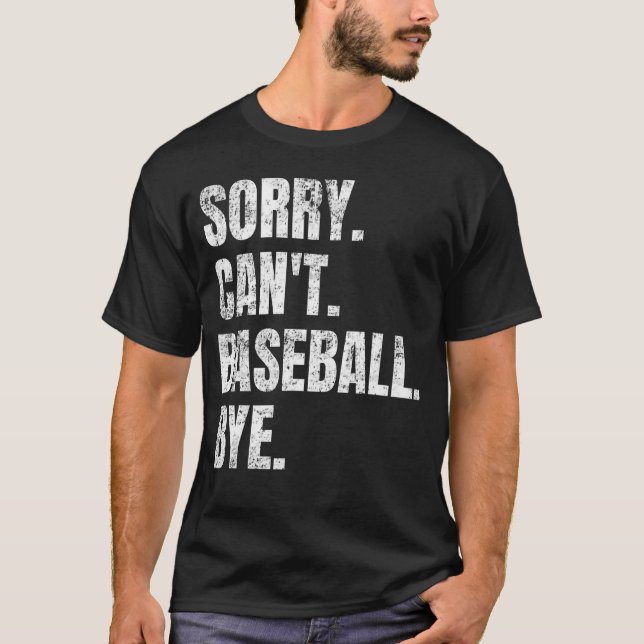 Camiseta Desculpe, Beball Bye Vintage Retro Baseball (Frente)