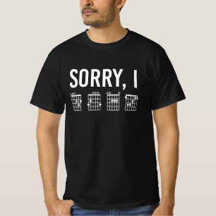 Camiseta Desculpe, Cordas de Violão do IDGAF Engraçado
