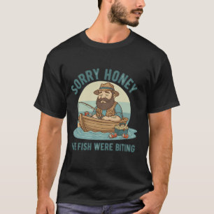 Camiseta Desculpe Design de Pesca Querida