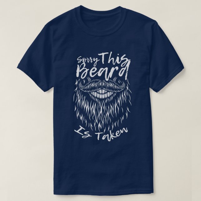 Camiseta Desculpe, Essa Barba É Tomada Engraçada, Barba De  (Frente do Design)
