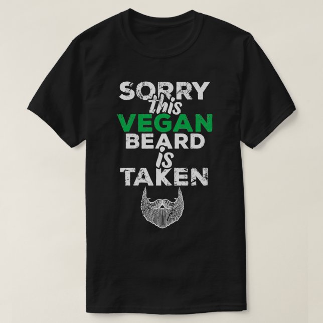 Camiseta Desculpe, esta barba de vegano foi tirada 2 (Frente do Design)