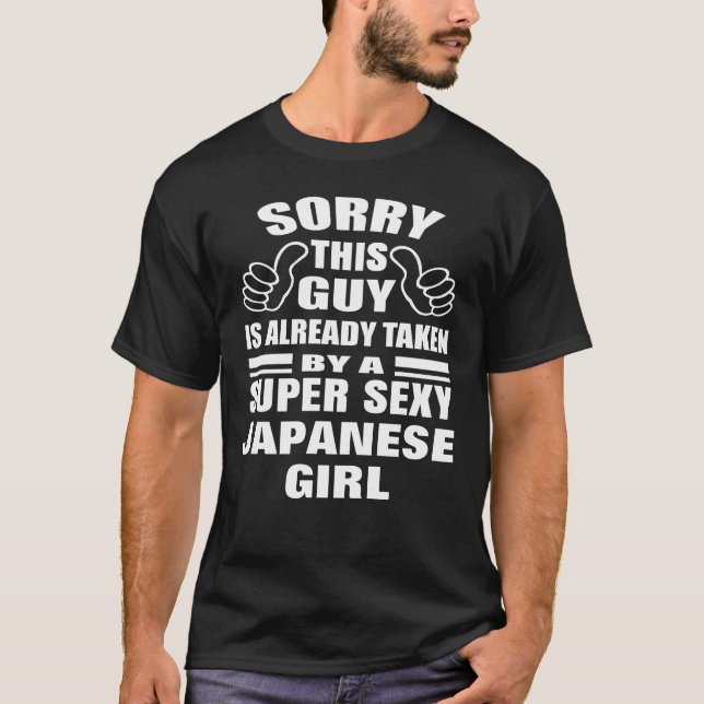 Camiseta Desculpe Esta Cara é tirada por sexy japonesa (Frente)