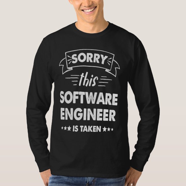 Camiseta Desculpe Este Engenheiro De Software Está Ocupado (Frente)