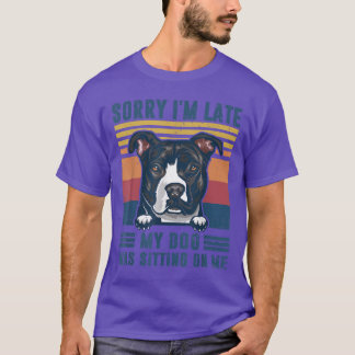 Camiseta Desculpe, estou atrasado, meu cachorro estava sent