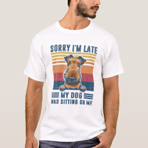 Camiseta Desculpe, estou atrasado, meu cachorro estava sent