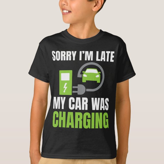 Camiseta Desculpe, estou atrasado. Meu carro estava cobrand (Frente)