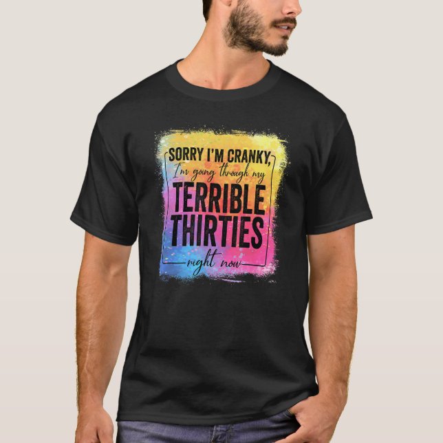 Camiseta Desculpe, estou irritado, estou passando por meu t (Frente)