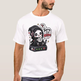 Camiseta Desculpe, estou offline humor de gamer introvertid